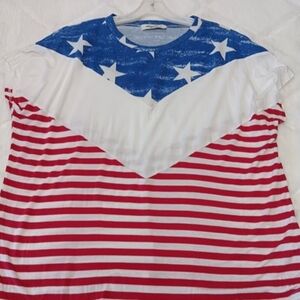 Patriotic Red, White, and Blue Women's Top